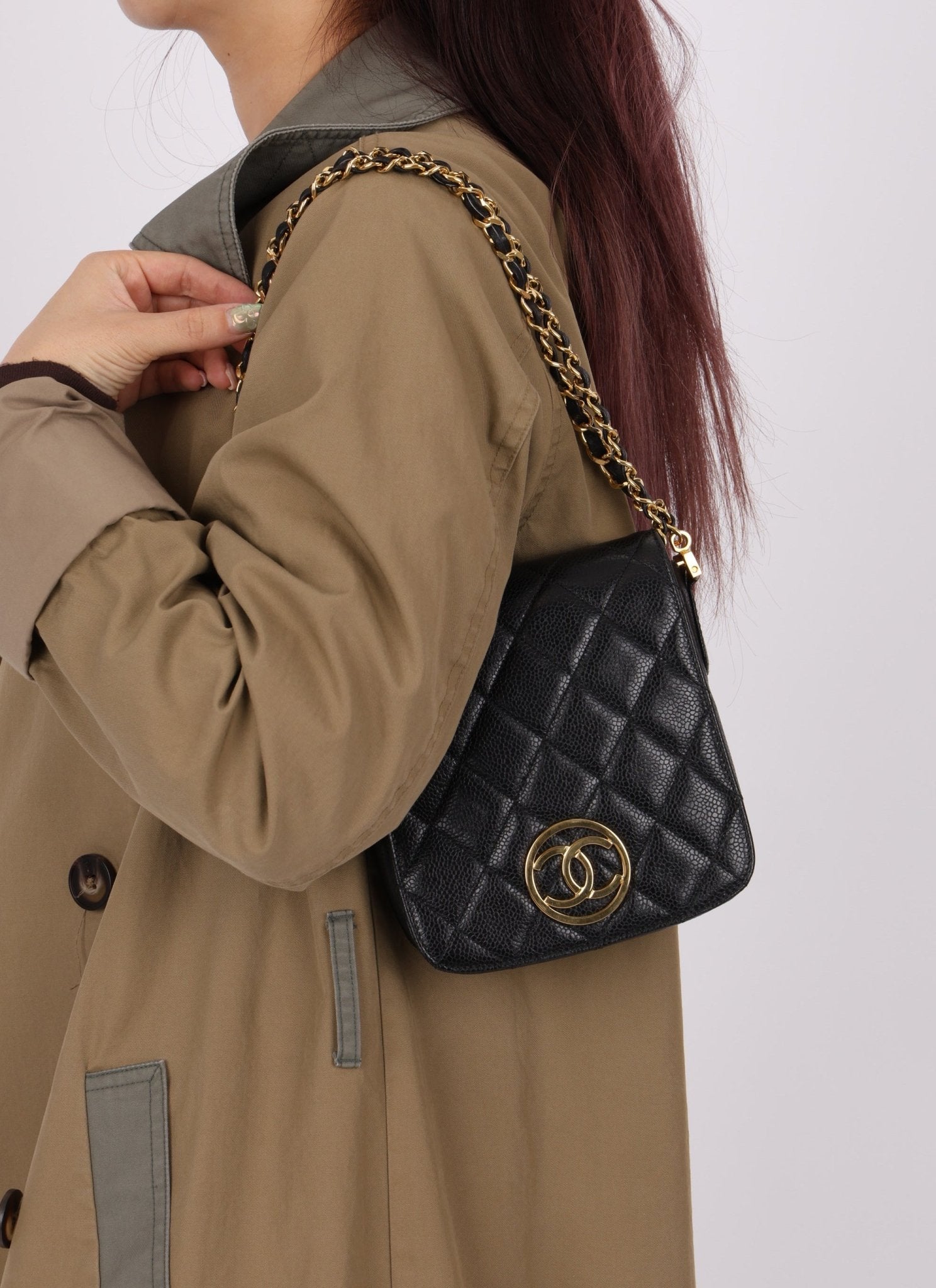 Chanel 24K GP Caviar Mini Chain Bag - FashioNica