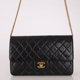Chanel 24K GP Lambskin Chain Turnlock Single Flap - FashioNica