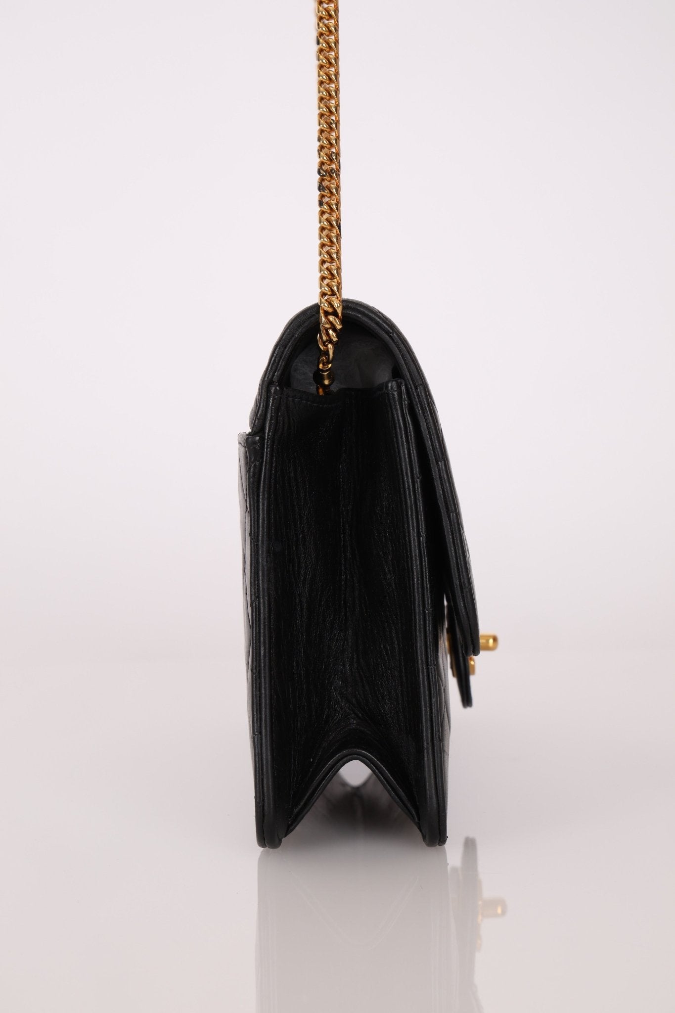 Chanel 24K GP Lambskin Chain Turnlock Single Flap - FashioNica