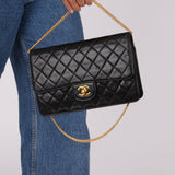 Chanel 24K GP Lambskin Chain Turnlock Single Flap - FashioNica
