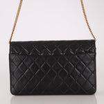 Chanel 24K GP Lambskin Chain Turnlock Single Flap - FashioNica