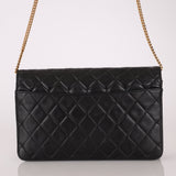 Chanel 24K GP Lambskin Chain Turnlock Single Flap - FashioNica
