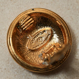 Chanel 70s - 80s Medallion Clip - On Earrings 24K GP - FashioNica