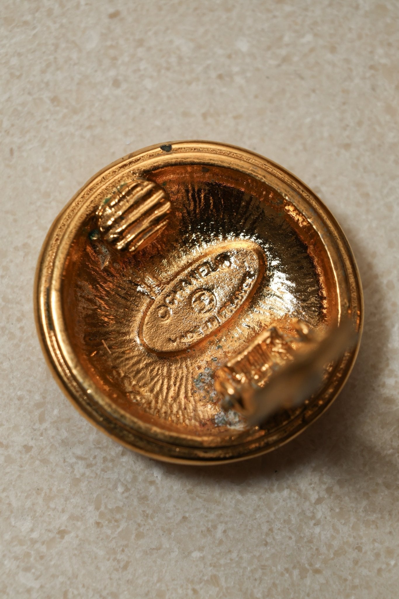 Chanel 70s - 80s Medallion Clip - On Earrings 24K GP - FashioNica