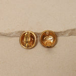 Chanel 70s - 80s Medallion Clip - On Earrings 24K GP - FashioNica
