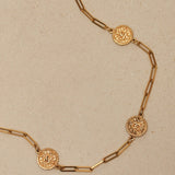 Chanel 70s - 80s Milgrain Coins Long Necklace 24K GP - FashioNica