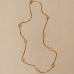 Chanel 70s - 80s Milgrain Coins Long Necklace 24K GP - FashioNica