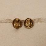 Chanel 70s - 80s Round Clip - On Earrings 24K GP - FashioNica