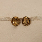 Chanel 70s - 80s Round Clip - On Earrings 24K GP - FashioNica