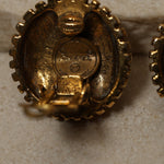 Chanel 70s - 80s Round Clip - On Earrings 24K GP - FashioNica