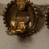 Chanel 70s - 80s Round Clip - On Earrings 24K GP - FashioNica