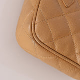 Chanel Beige Caviar Timeless Pochette - FashioNica