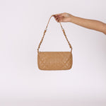 Chanel Beige Caviar Timeless Pochette - FashioNica