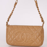 Chanel Beige Caviar Timeless Pochette - FashioNica