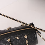 Chanel Black Caviar Timeless Classic Line Barrel Bag - FashioNica