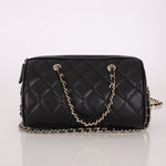 Chanel Black Caviar Timeless Classic Line Barrel Bag - FashioNica