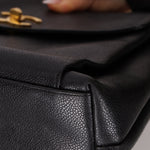 Chanel Caviar 24K GP Pocket Turnlock Tote - FashioNica