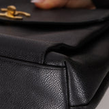 Chanel Caviar 24K GP Pocket Turnlock Tote - FashioNica