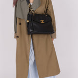 Chanel Caviar 24K GP Pocket Turnlock Tote - FashioNica