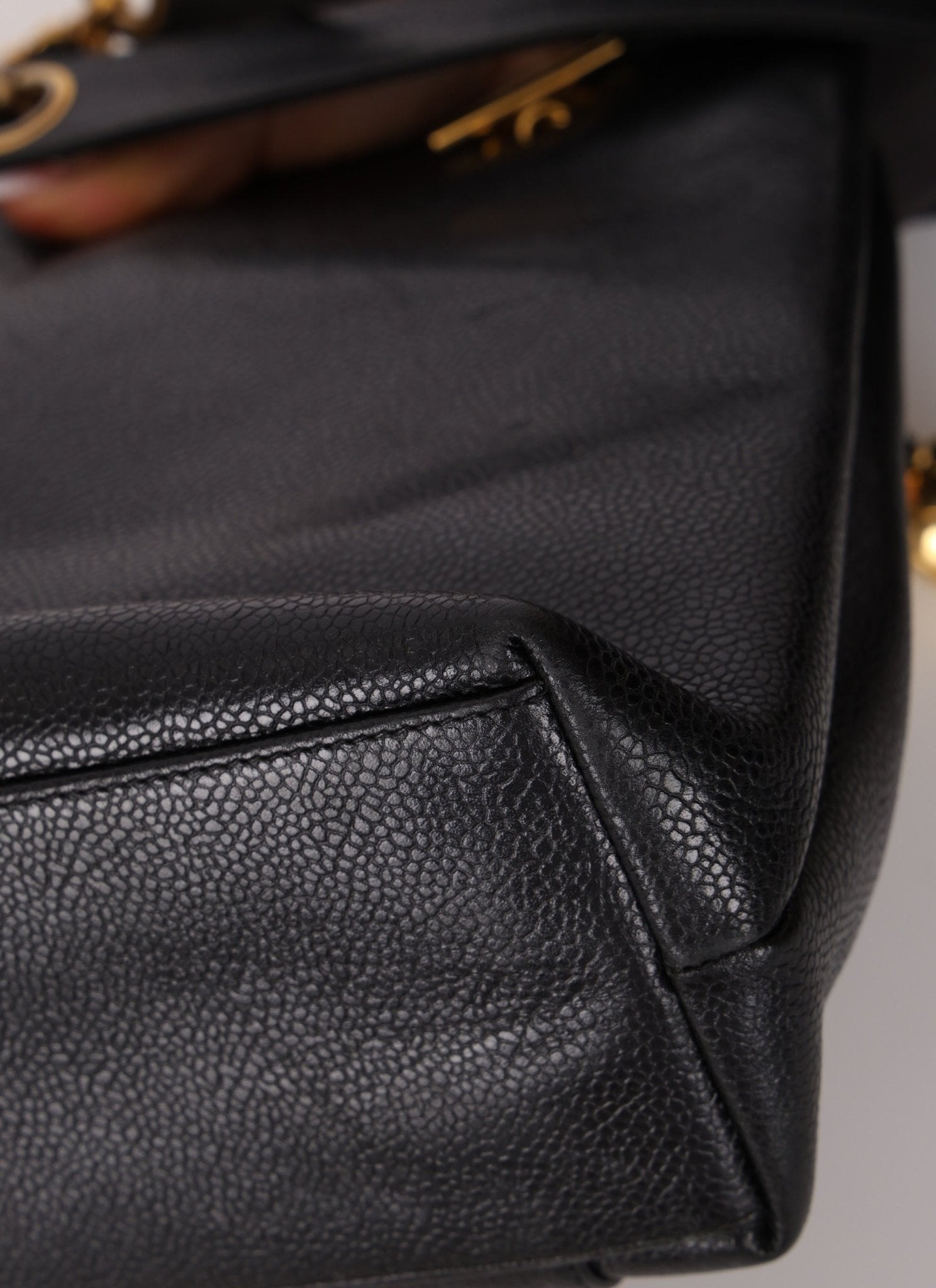 Chanel Caviar 24K GP Pocket Turnlock Tote - FashioNica