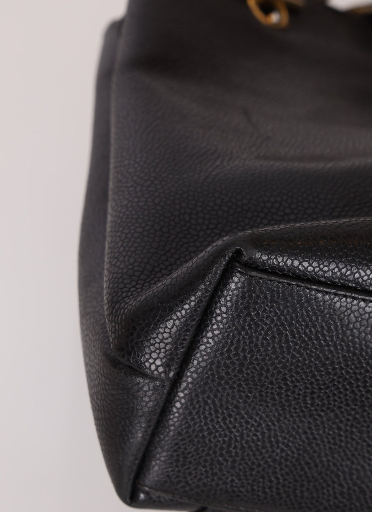 Chanel Caviar 24K GP Pocket Turnlock Tote - FashioNica