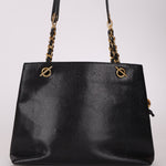 Chanel Caviar 24K GP Pocket Turnlock Tote - FashioNica