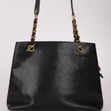 Chanel Caviar 24K GP Pocket Turnlock Tote - FashioNica