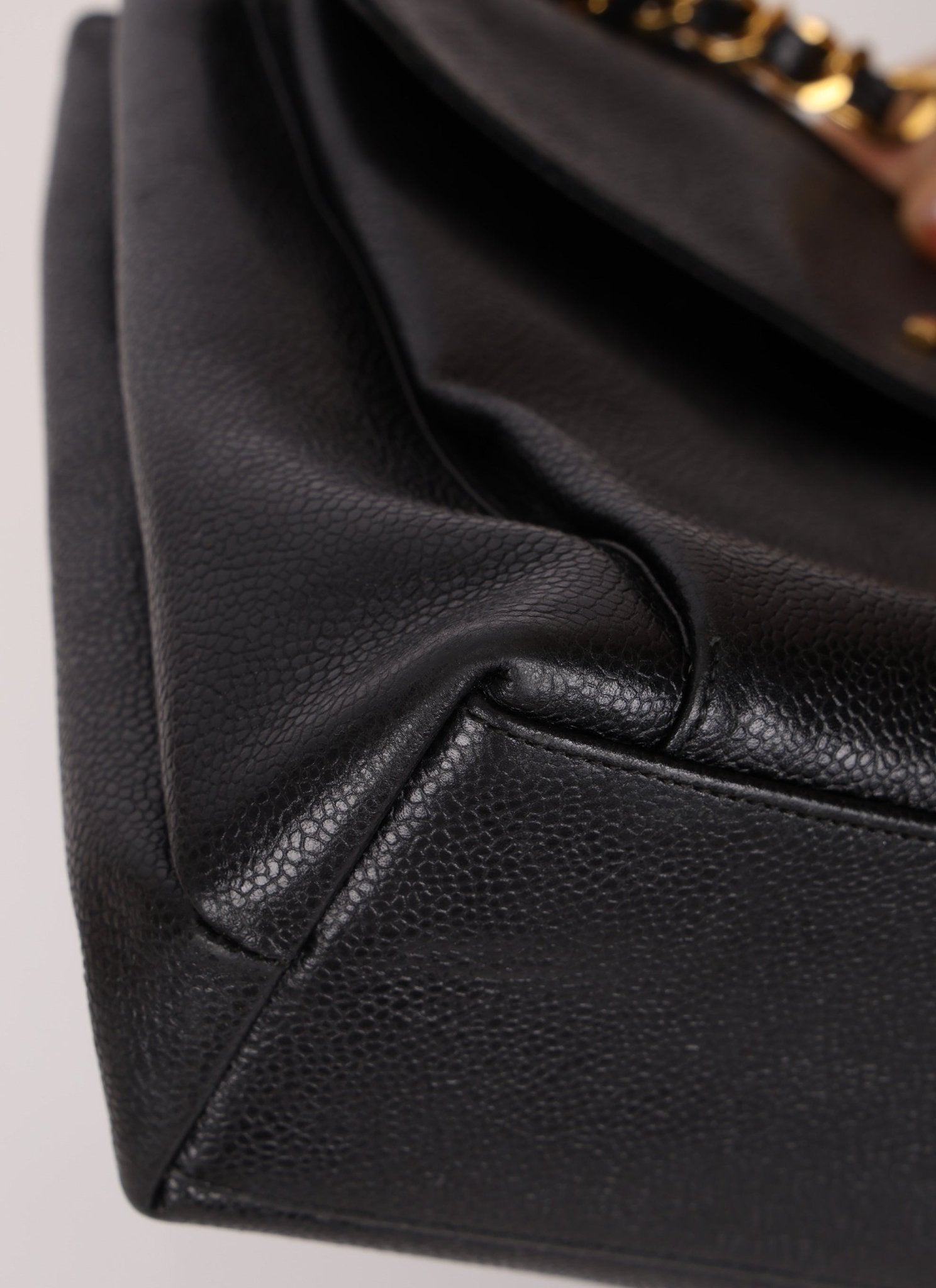 Chanel Caviar 24K GP Pocket Turnlock Tote - FashioNica