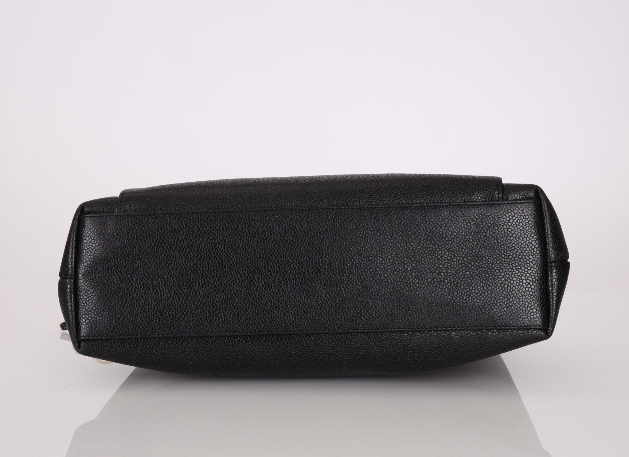 Chanel Caviar 24K GP Pocket Turnlock Tote - FashioNica