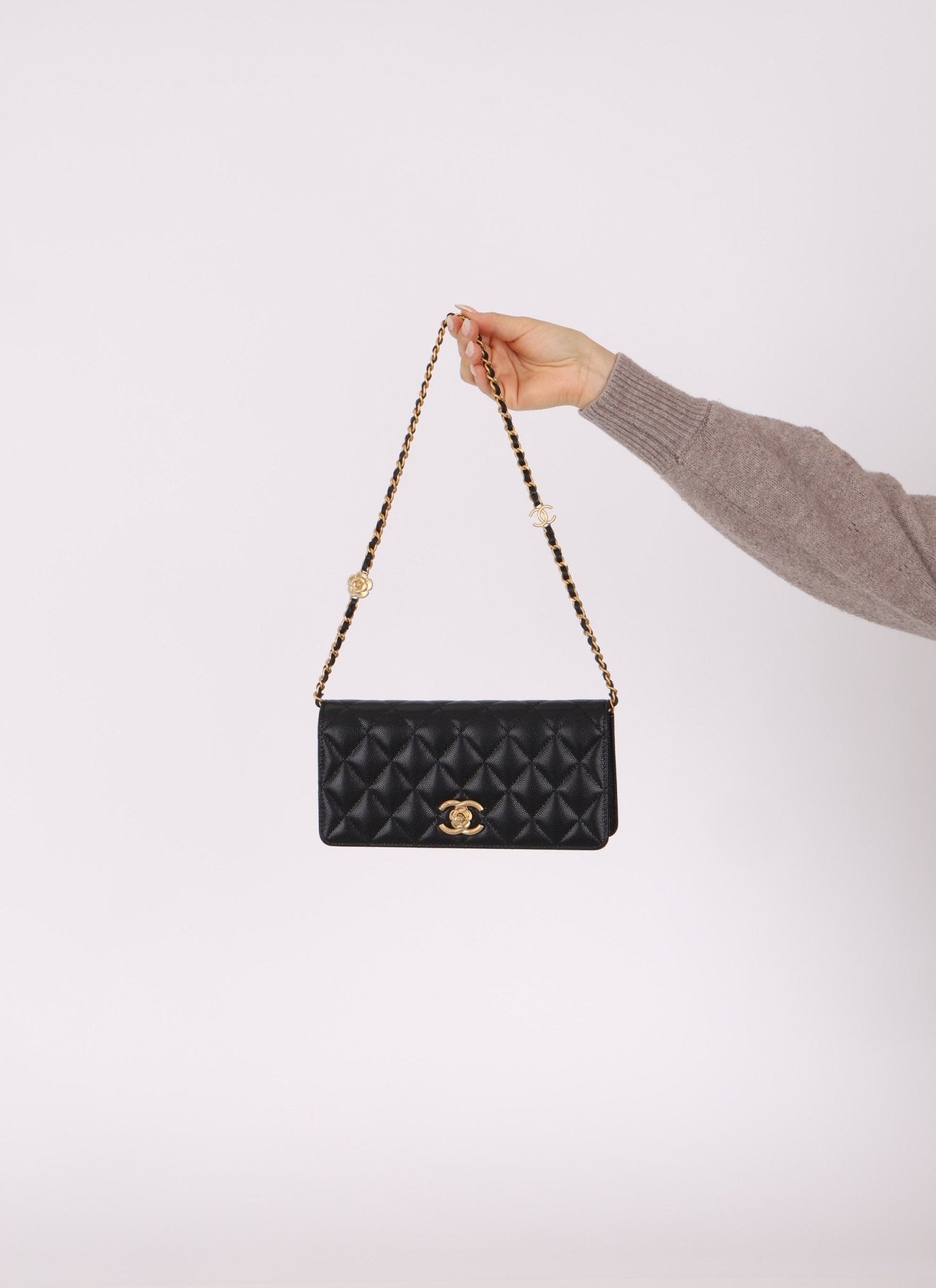 Chanel Caviar Camellia Flap Bag - FashioNica