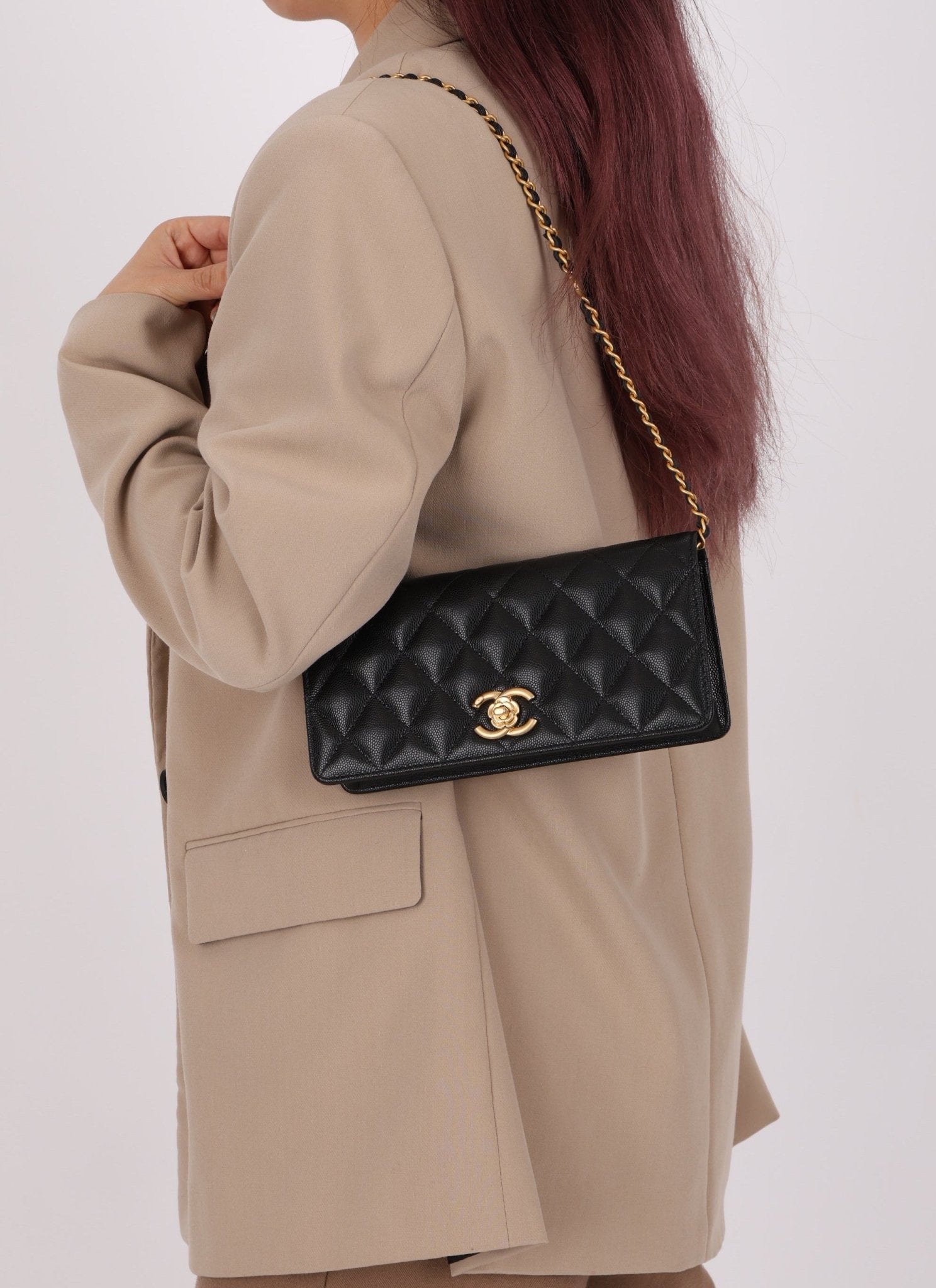 Chanel Caviar Camellia Flap Bag - FashioNica