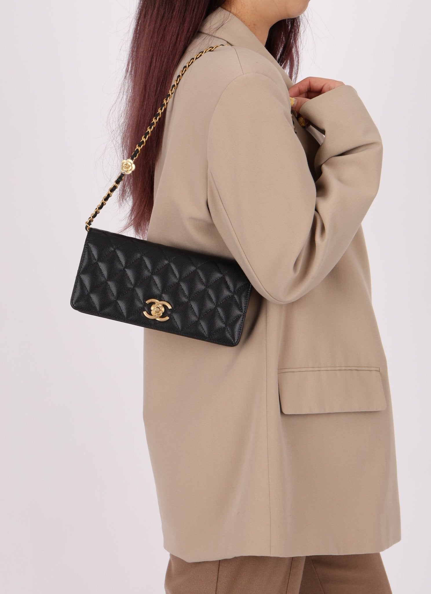 Chanel Caviar Camellia Flap Bag - FashioNica