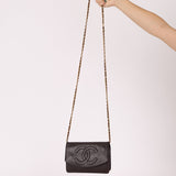 Chanel Caviar Chocolate Timeless Wallet on Chain - FashioNica