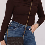Chanel Caviar Chocolate Timeless Wallet on Chain - FashioNica