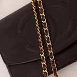 Chanel Caviar Chocolate Timeless Wallet on Chain - FashioNica