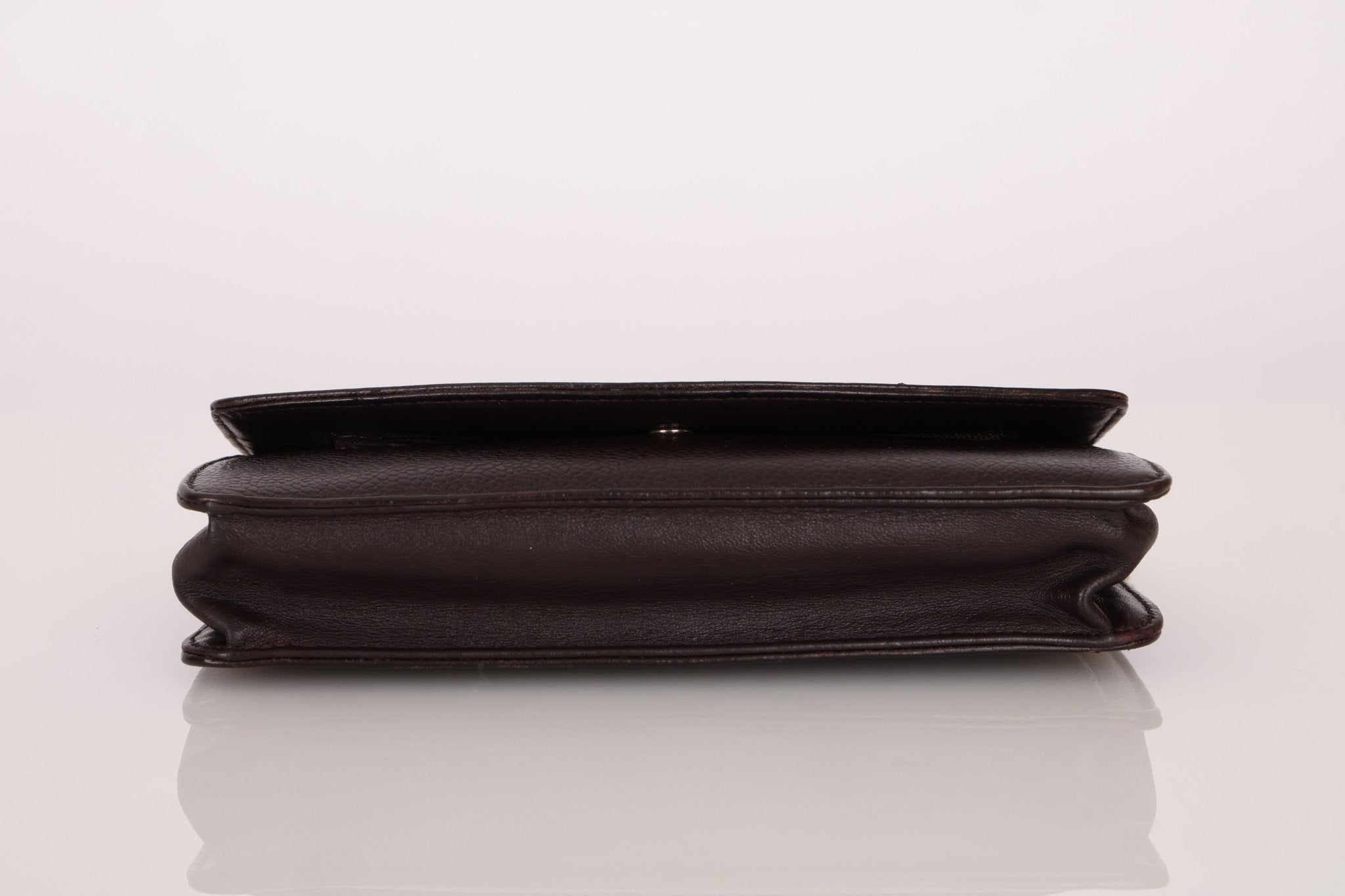 Chanel Caviar Chocolate Timeless Wallet on Chain - FashioNica