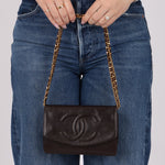 Chanel Caviar Chocolate Timeless Wallet on Chain - FashioNica