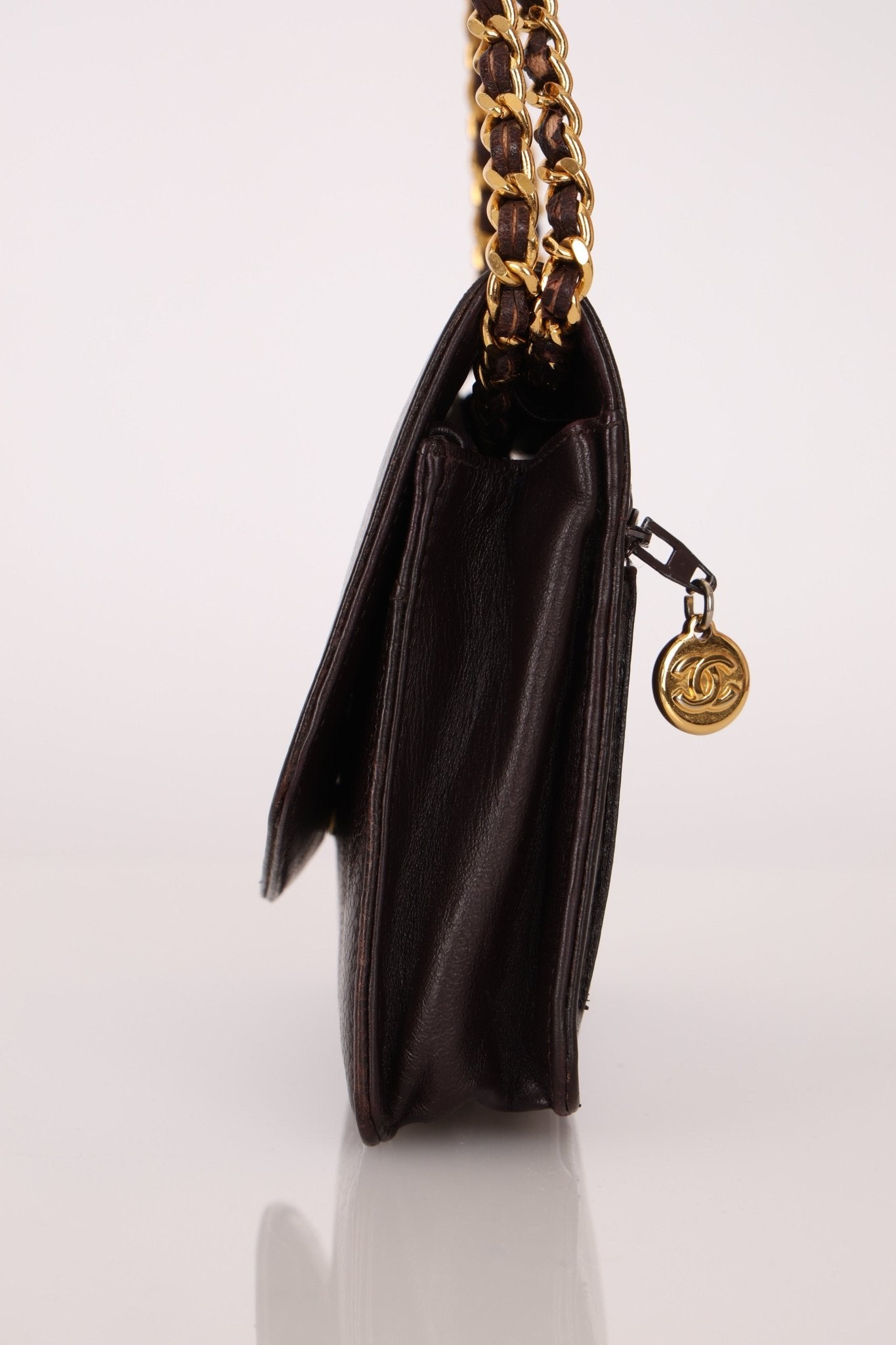 Chanel Caviar Chocolate Timeless Wallet on Chain - FashioNica