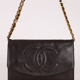 Chanel Caviar Chocolate Timeless Wallet on Chain - FashioNica