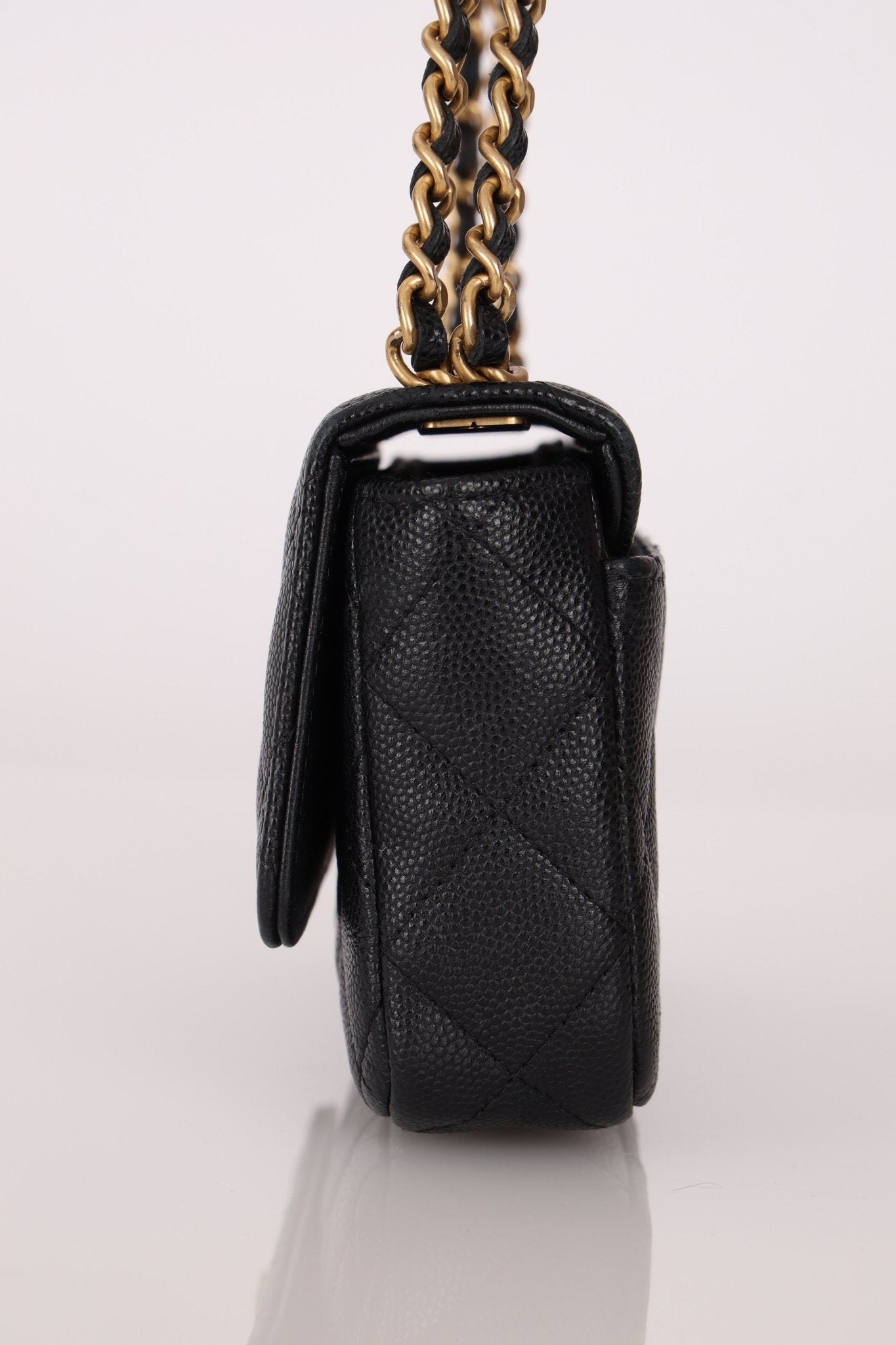 Chanel Caviar Coco Enamel Mini Rectangle Flap - FashioNica