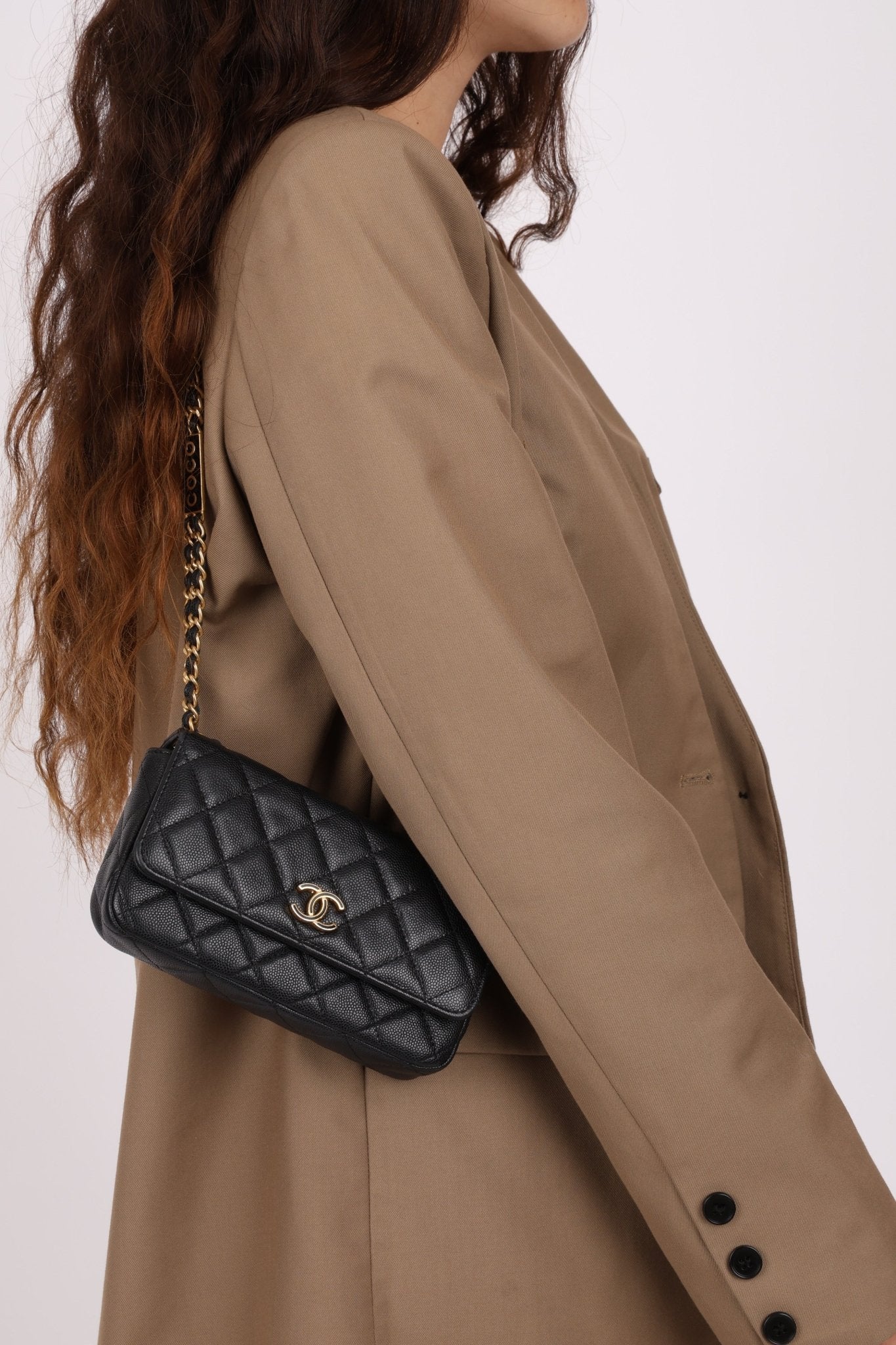 Chanel Caviar Coco Enamel Mini Rectangle Flap - FashioNica