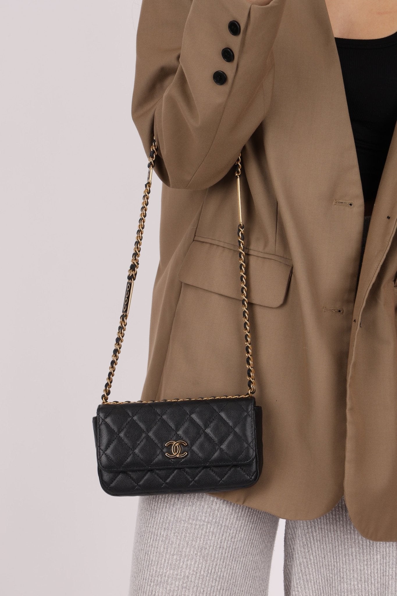 Chanel Caviar Coco Enamel Mini Rectangle Flap - FashioNica