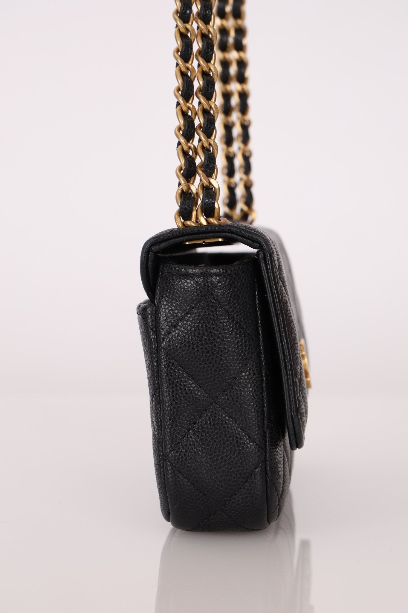 Chanel Caviar Coco Enamel Mini Rectangle Flap - FashioNica