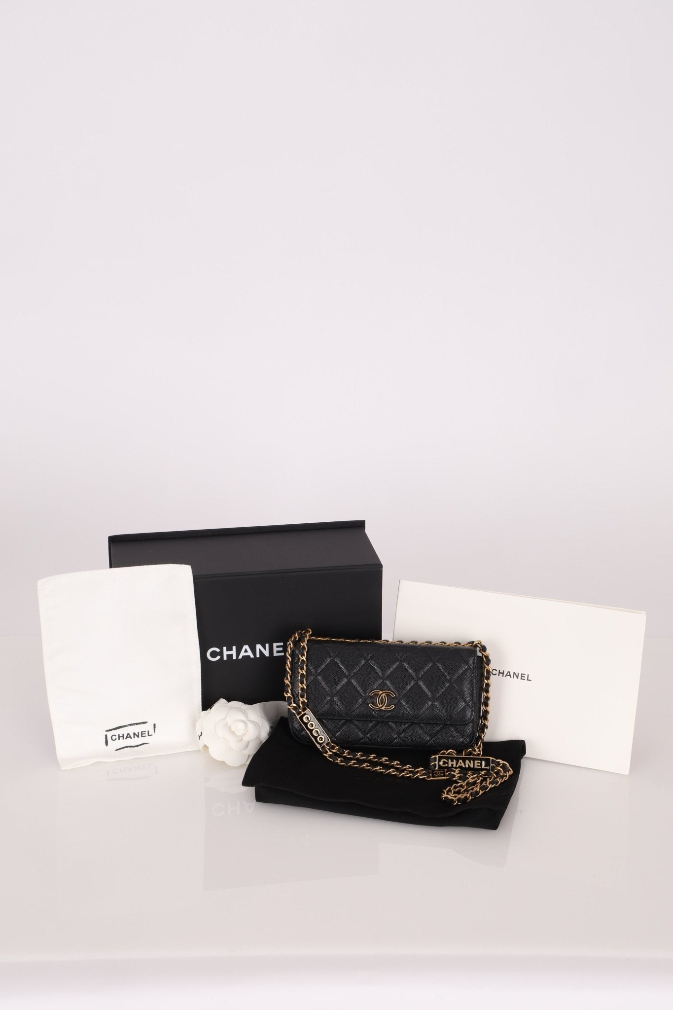 Chanel Caviar Coco Enamel Mini Rectangle Flap - FashioNica