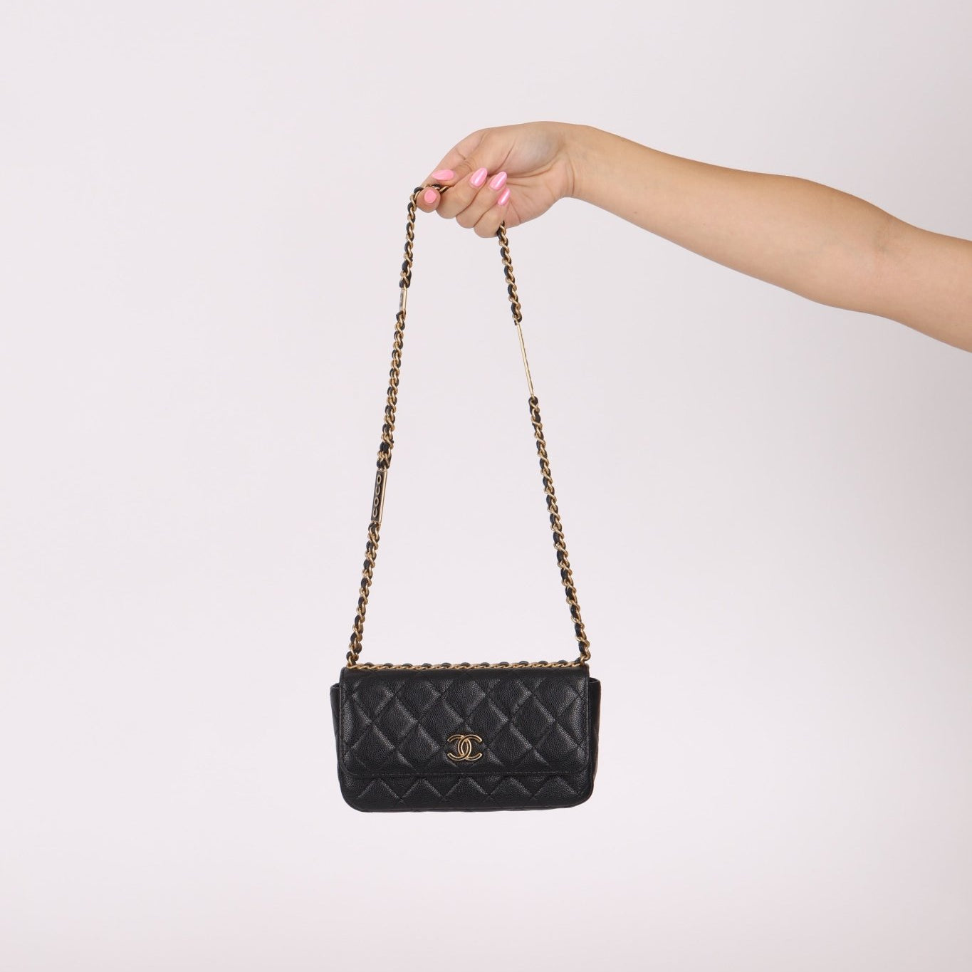 Chanel Caviar Coco Enamel Mini Rectangle Flap - FashioNica