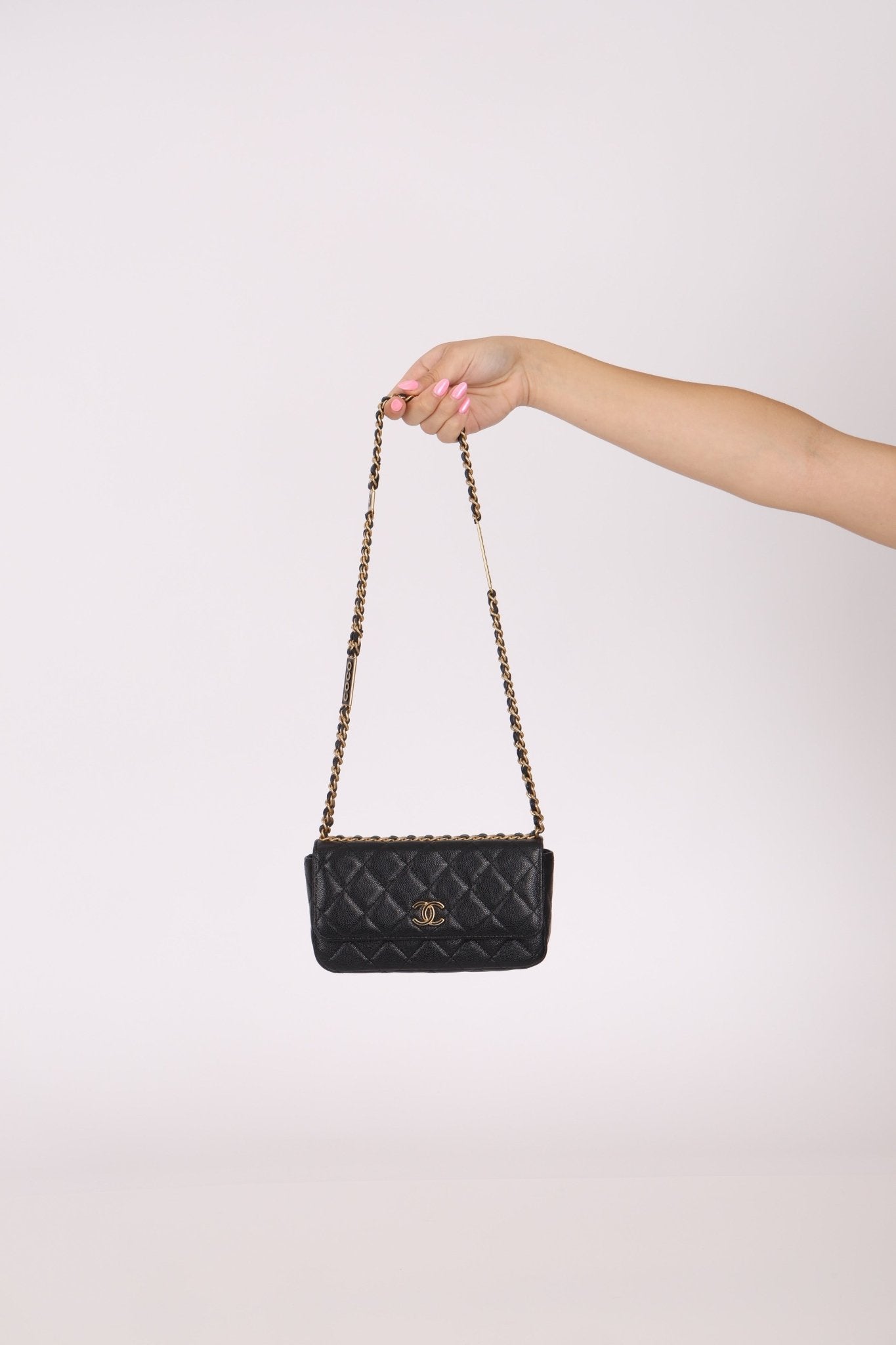 Chanel Caviar Coco Enamel Mini Rectangle Flap - FashioNica