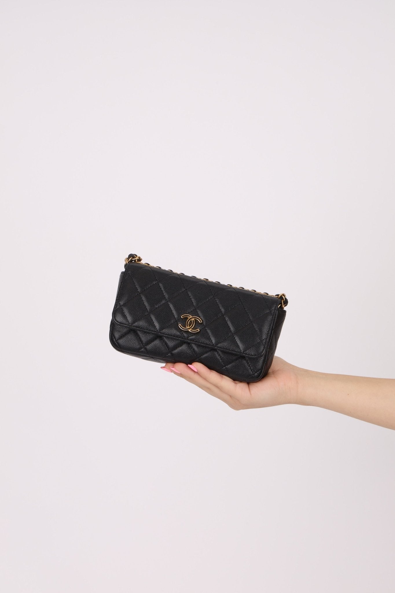 Chanel Caviar Coco Enamel Mini Rectangle Flap - FashioNica