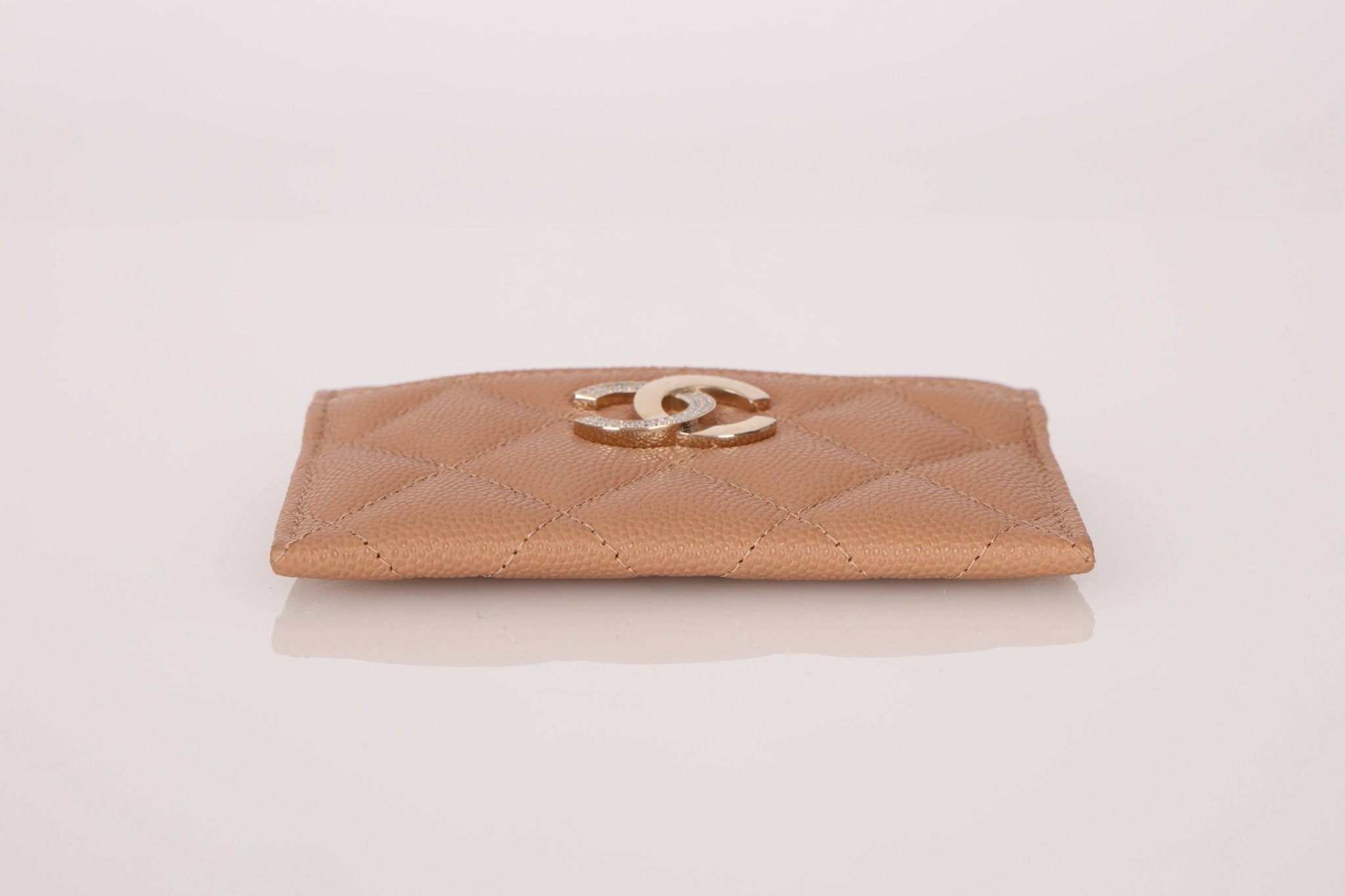 Chanel Caviar Crystal Embellished CC Cardholder - FashioNica