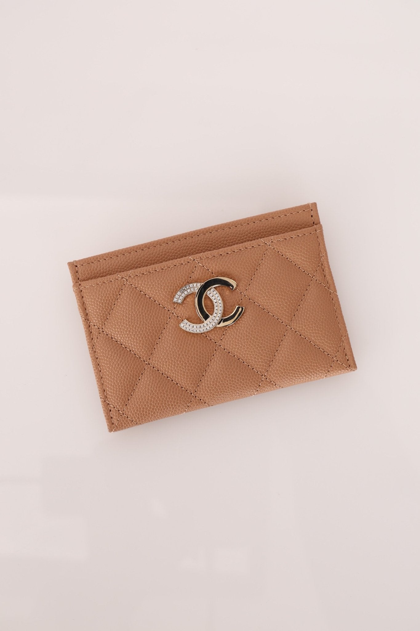 Chanel Caviar Crystal Embellished CC Cardholder - FashioNica