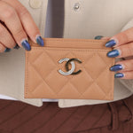 Chanel Caviar Crystal Embellished CC Cardholder - FashioNica